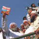 Sheikh Othman Malik led a demonstration in Karachi Monday.